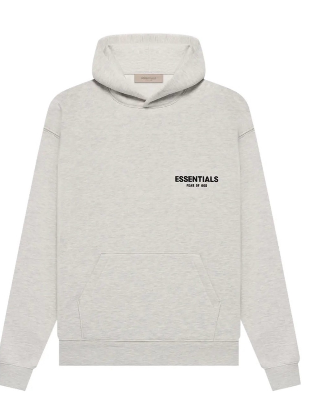ESSENTIALS Light OATMEAL Hoodie with Small Chest Logo xxl